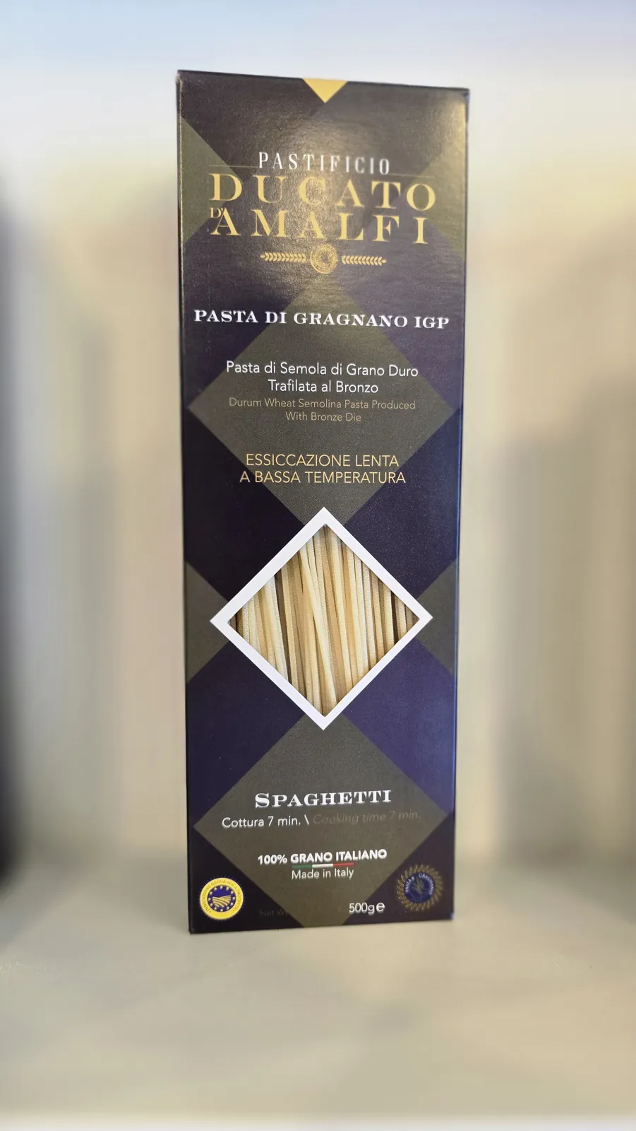 Spaghetti Pastificio Ducato d'Amalfi, pasta de Gragnano IGP secada lentamente a baja temperatura — Pasta Life, Barcelona